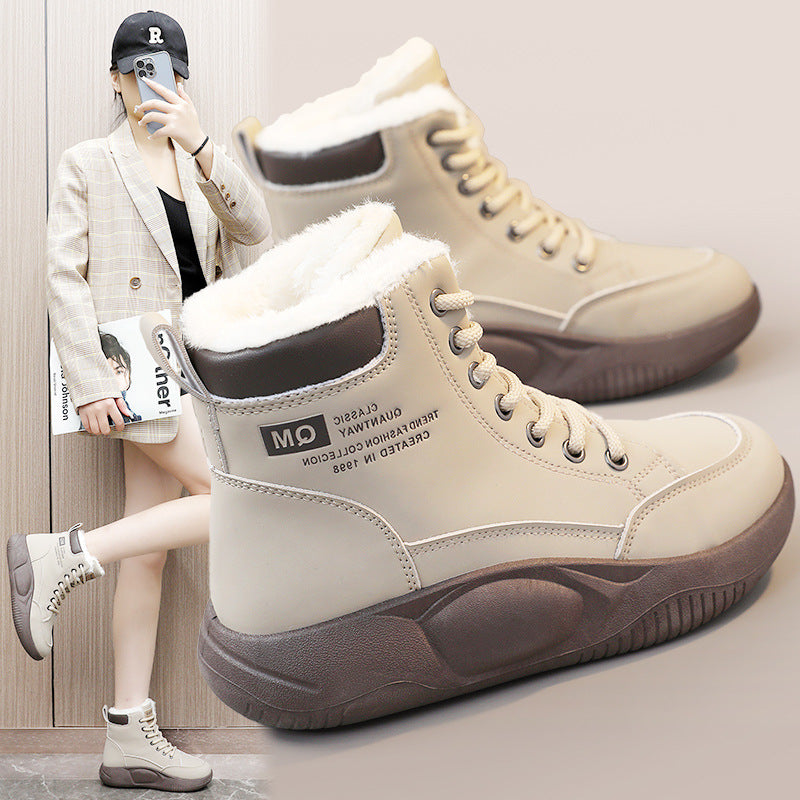 Damen gefütterte Hochschaft Sneaker mit rutschfester Sohle R&B