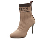 Damen Strumpfstiefel mit elegantem Design und hohem Absatz R&B