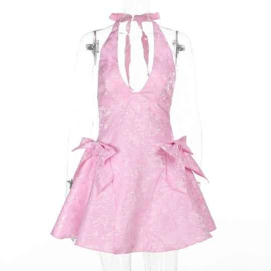 Damen Verspieltes Halterkleid mit raffinierten Schleifendetails R&B