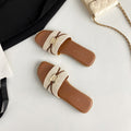 Damen modische Riemensandalen mit dekorativem Goldakzent und komfortablem Fußbett R&B