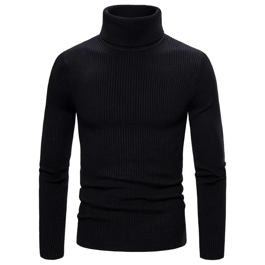 Herren Hochwertiger Rollkragenpullover aus feiner Rippstruktur R&B