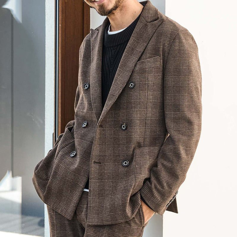 Herren elegante Doppelreiher-Jacke