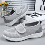 Damen Bequeme Slip-On Sneakers mit verstellbarem Klettverschluss und atmungsaktiver Obermaterial