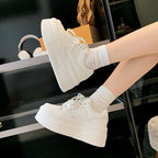 Damen Plattform-Sneaker mit modischem Design und atmungsaktiver Oberfläche R&B