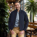 Herren sportliche Utility-Jacke mit wärmendem Innenfutter und stylischem Kragen R&B
