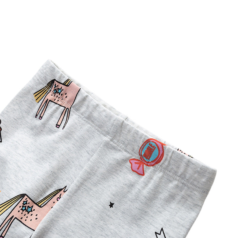 Mädchen Leggings mit zauberhaften Regenbogen- und Einhorn-Motiven R&B