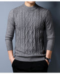 Herren Strickpullover mit strukturiertem Zopfmuster R&B