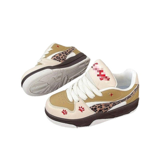 Damen Sportliche Sneaker mit animalischem Muster und bequemer Dämpfung R&B