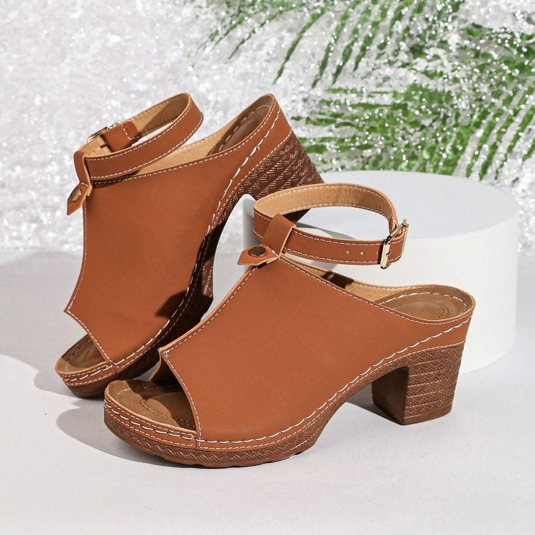 Damen Trendige Sandaletten mit geschlossener Zehenpartie und elegantem Riemendesign R&B