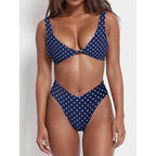 Damen Hochtaillierter Bikini mit verstellbaren Trägern R&B