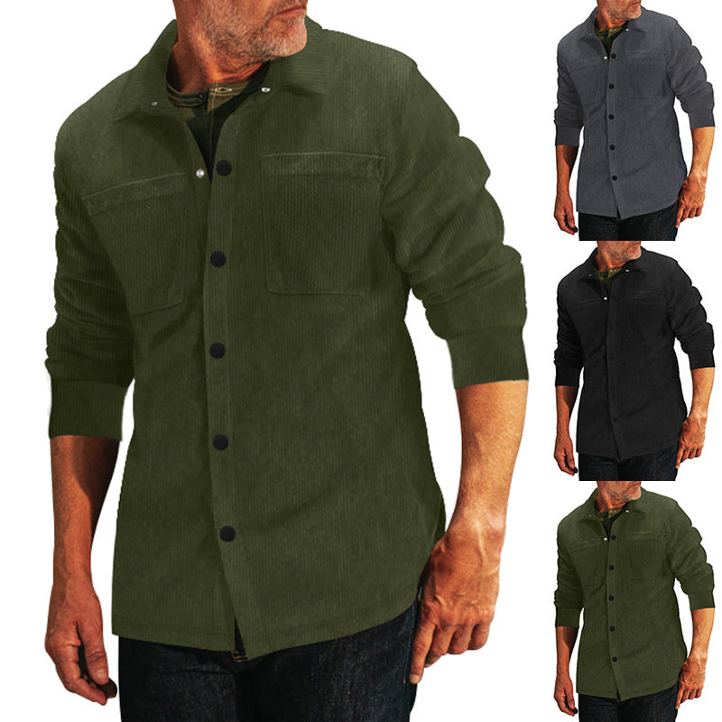 Herren Cord-Jacke mit praktischen Brusttaschen und modernem Schnitt R&B