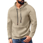 Herren Kapuzenpullover mit strukturierter Oberfläche und praktischen Taschen R&B