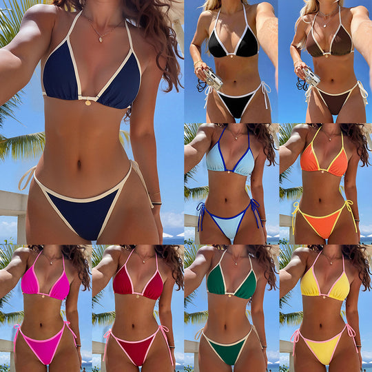 Damen Triangel-Bikini mit verstellbaren Seitenbändern R&B