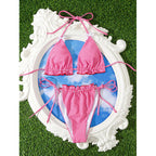 Damen Triangel-Bikini mit gerafftem Design R&B