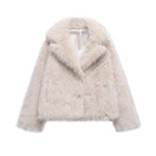 Damen modischer Fellblazer R&B
