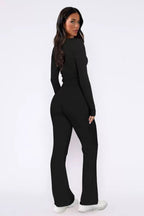 R&B | Damen Loungewear Satz mit Schlaghose und Crop Top