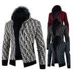 Herren Strickjacke mit modernem Zopfmuster und kuscheligem Innenfutter