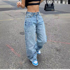 Damen Cargo Jeans mit bequemem Schnitt und funktionalen Taschen