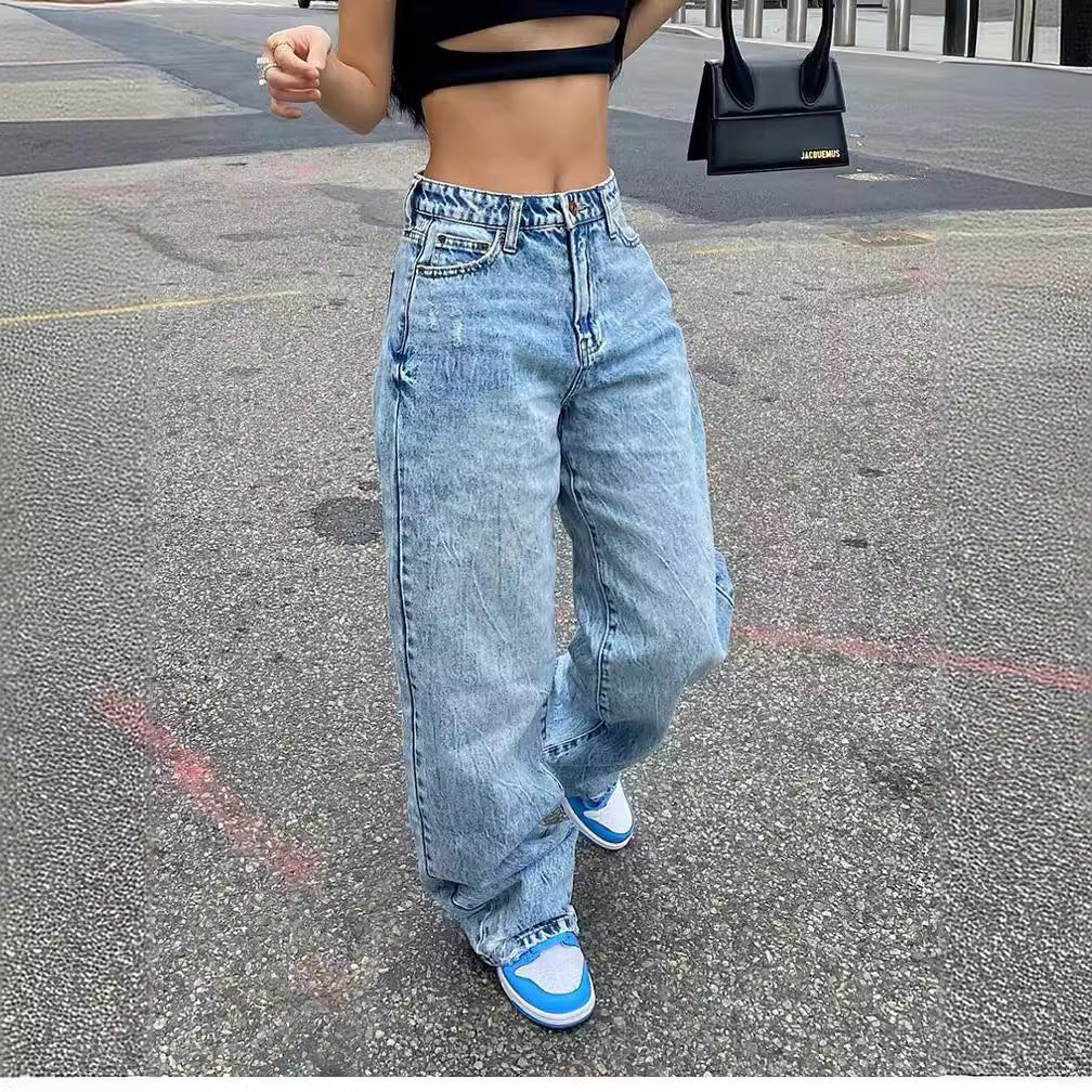 Damen Cargo Jeans mit bequemem Schnitt und funktionalen Taschen