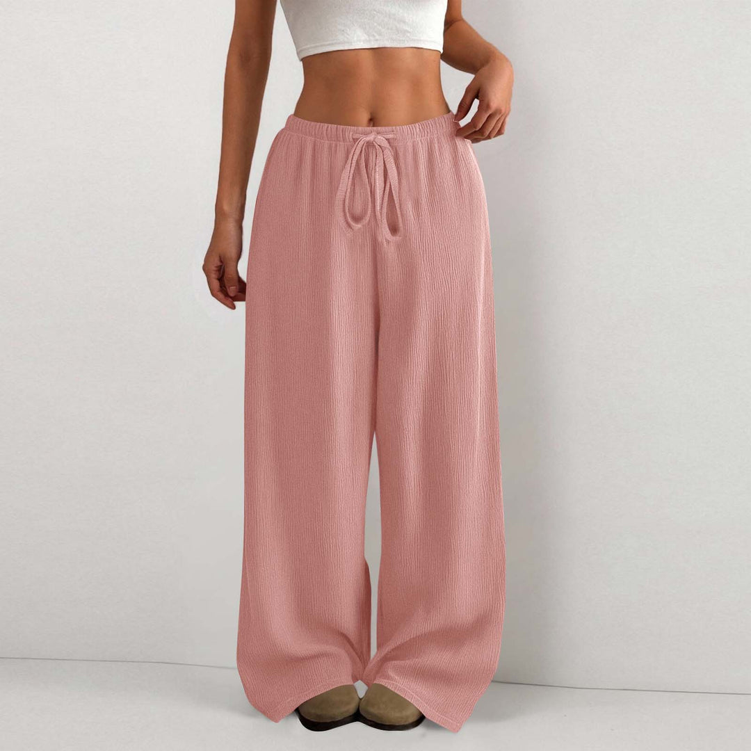 Damen Weite Sommerhose aus leichtem Stoff mit Gummizug R&B