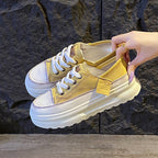 Damen Sportliche Retro Sneaker mit plattierter Sohle und atmungsaktivem Obermaterial R&B
