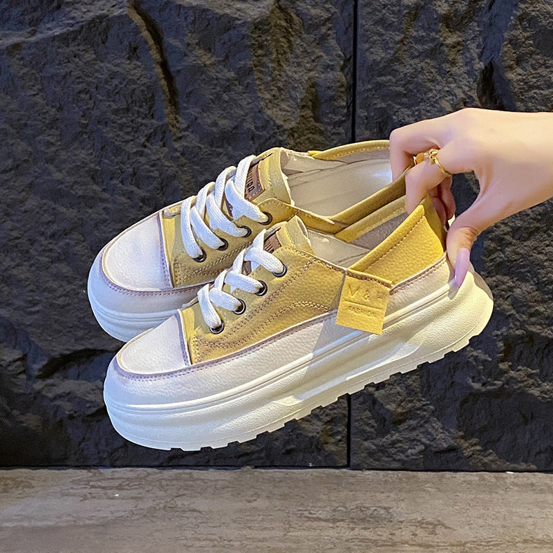 Damen Sportliche Retro Sneaker mit plattierter Sohle und atmungsaktivem Obermaterial R&B