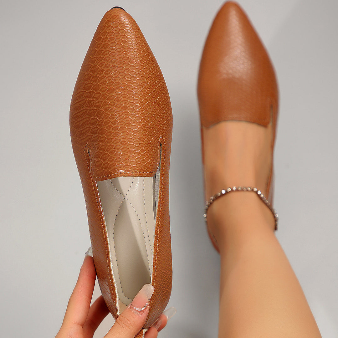 Damen elegante und bequeme Ballerinas mit spitzem Design R&B