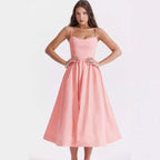Damen Maxikleid mit floralem Print und verstellbaren Spaghettiträgern R&B