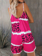 Damen luftiger Overall mit Spaghettiträgern und modischem Tierdesign R&B