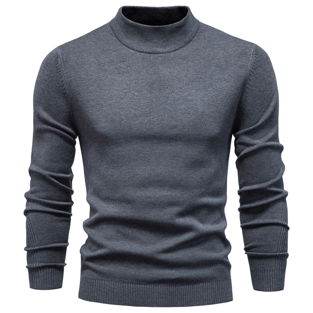 Herren Rollkragenpullover aus weichem Strickmaterial mit feiner Rippstruktur R&B
