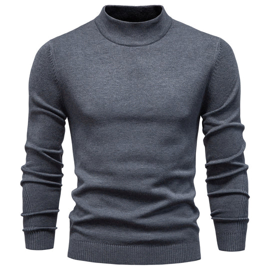 Herren Rollkragenpullover aus weichem Strickmaterial mit feiner Rippstruktur R&B