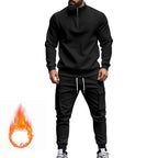 Herren sportlicher Sweatanzug mit höherem Kragen und praktischen Taschen R&B