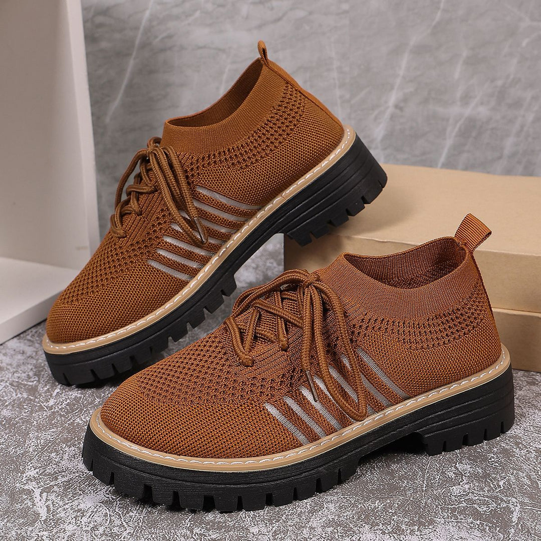 Damen Sportliche Sneakers mit atmungsaktivem Strickoberteil und rutschfester Sohle R&B