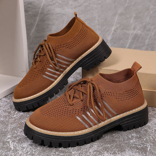 Damen Sportliche Sneakers mit atmungsaktivem Strickoberteil und rutschfester Sohle R&B