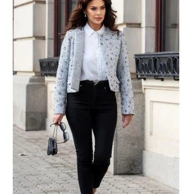 Damen elegante Jacke mit strukturiertem Design R&B
