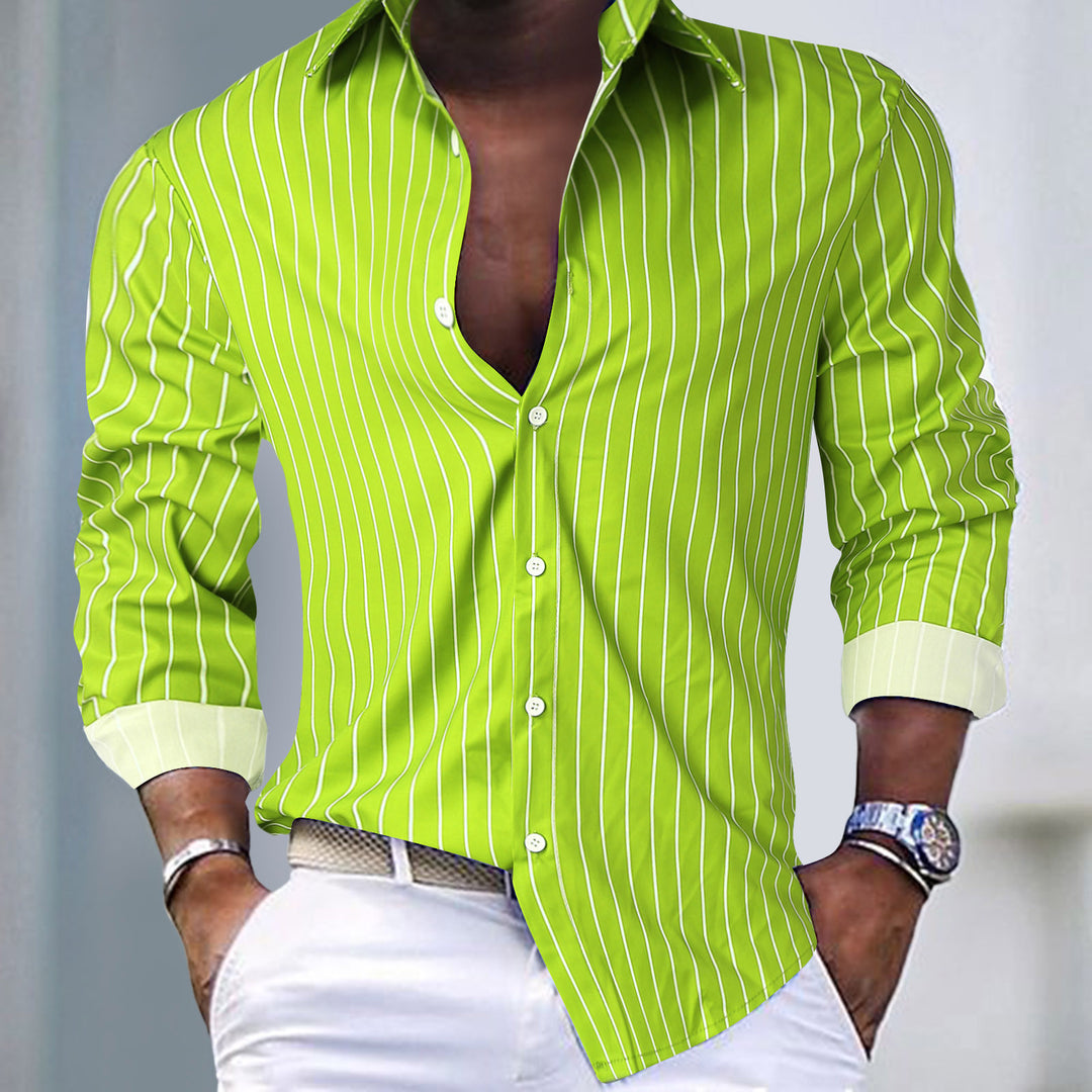Herren Slim-Fit Hemd mit modernem Streifenmuster R&B