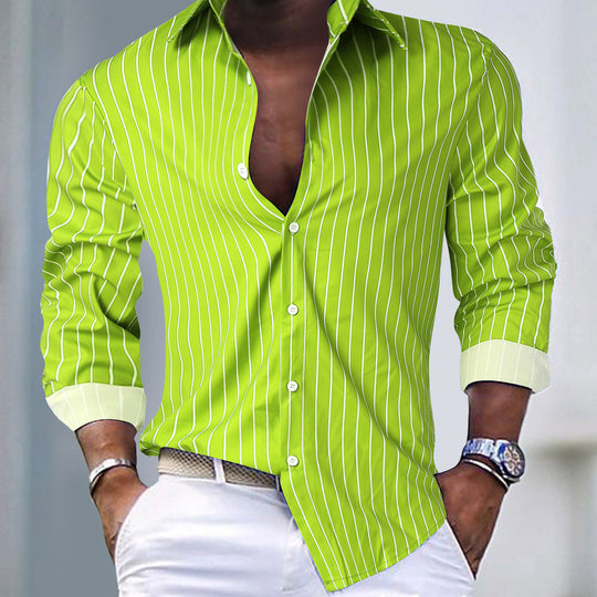 Herren Slim-Fit Hemd mit modernem Streifenmuster R&B