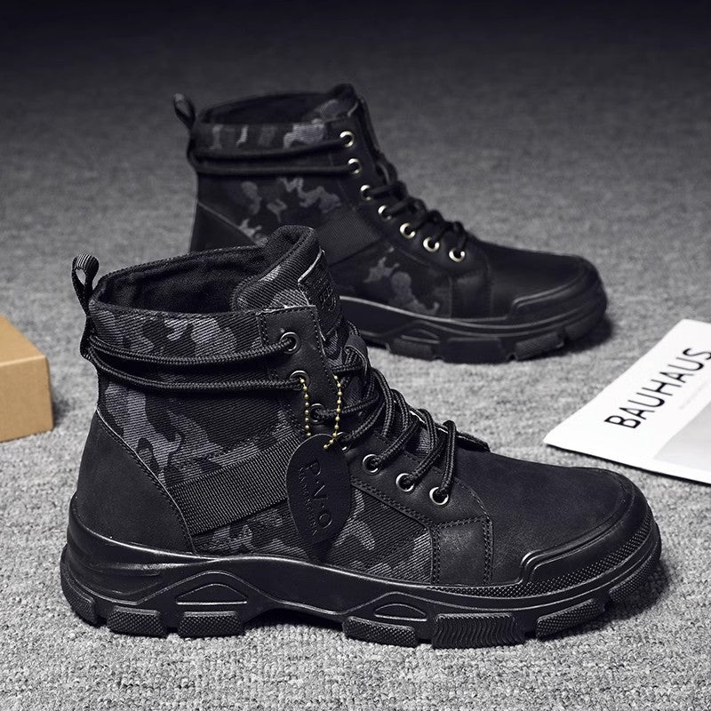 Damen Hohe Sneaker im modernen Camouflage-Stil mit robustem Sohlenprofil R&B