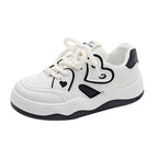 Damen modische Plüsch Sneakers mit dicker Sohle R&B