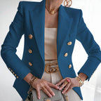 Damen Edler Blazer mit Goldknopf-Detail und klassischem Schnitt R&B