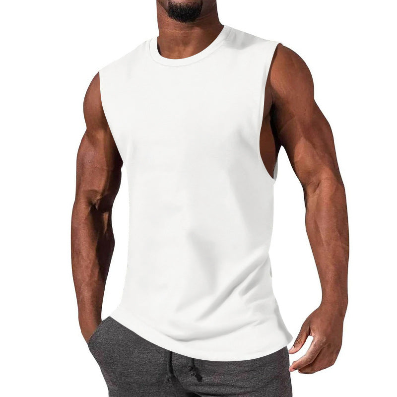 Herren ärmelloses Sport-Tanktop aus atmungsaktiver Baumwolle mit modernem Schnitt R&B