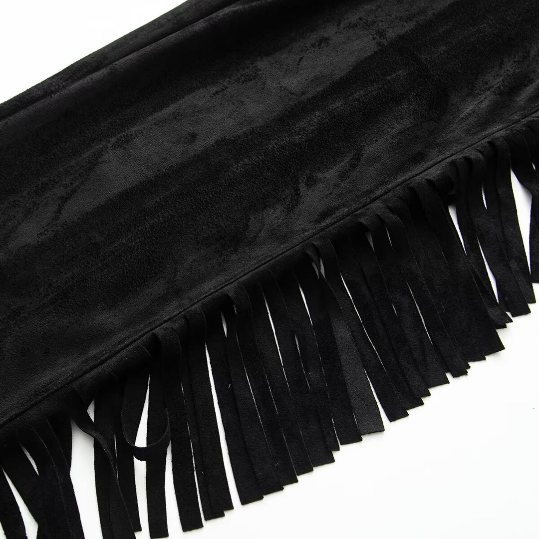 Damen weite Hose mit Fransen und modernem Schnitt R&B