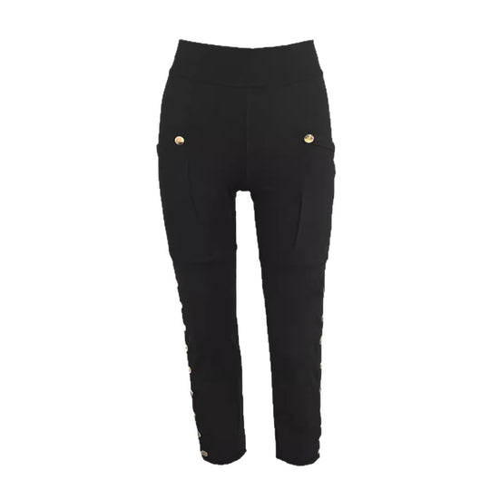 Damen Sportliche Freizeithose mit praktischen Cargo-Taschen und Knopfdetails R&B