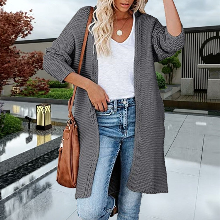 Damen Grobstrickmantel im lässigen Oversized-Stil R&B