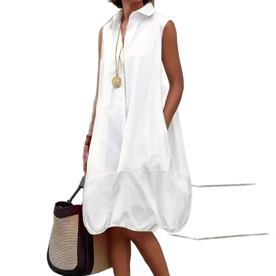 Damen Darüberkleid mit fließendem Schnitt und praktischen Taschen R&B