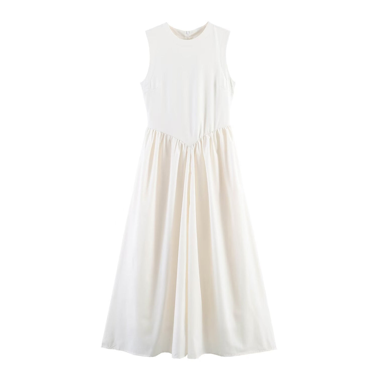 Damen Midi-Kleid mit elegantem Schnitt und fließendem Rock R&B