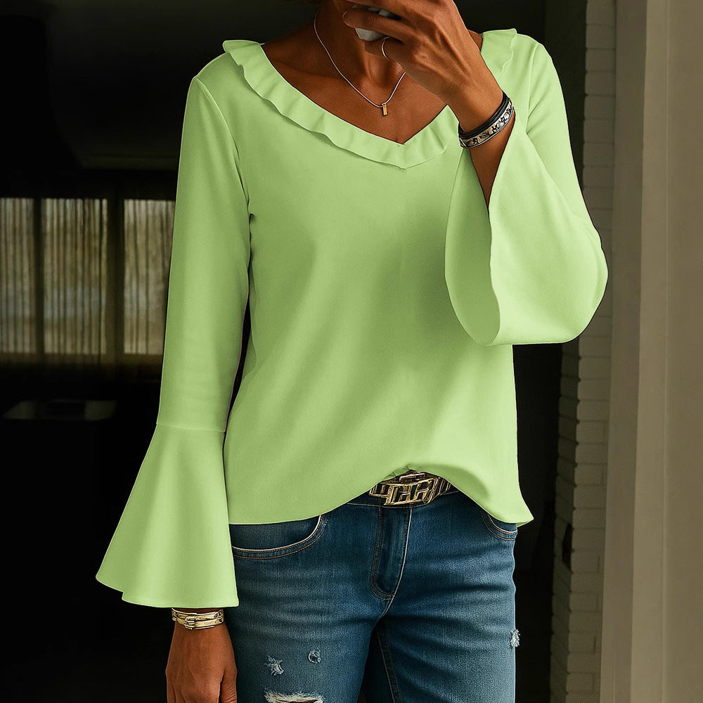 Damen Bluse mit Rüschendetails R&B