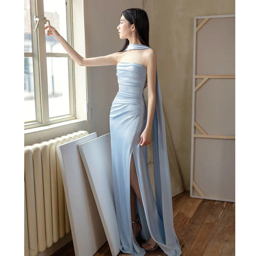R&B | Damen Strapless Maxi Abendkleid figurbetont & elegant