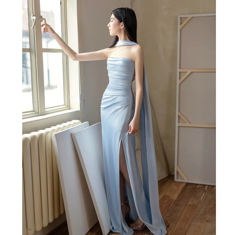 R&B | Damen Strapless Maxi Abendkleid figurbetont & elegant