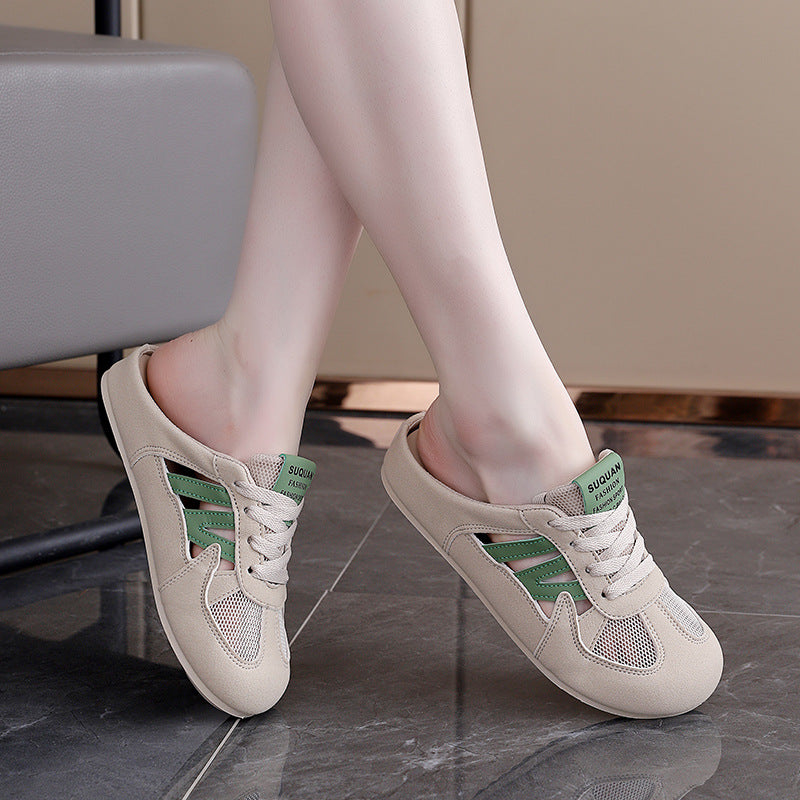 Damen Sneaker mit offenem Fersenbereich und atmungsaktiver Mesh-Oberfläche R&B